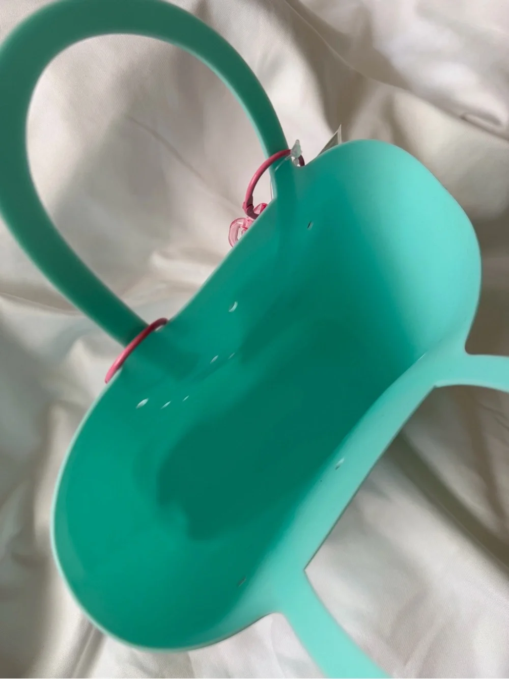 Cute Club Mint Green Silicone Mini Tote Bag Teddy Bears Charm